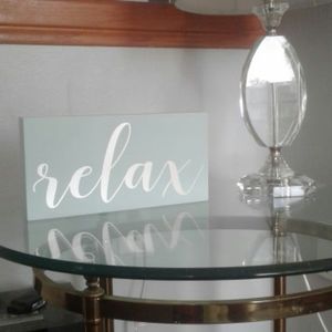 Relax decorative plaque